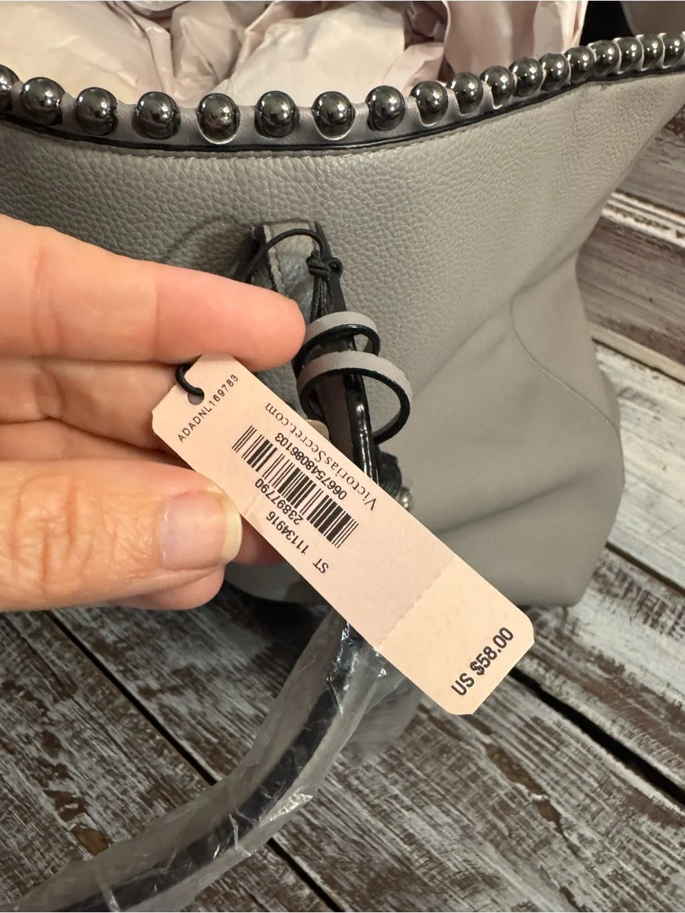 Victoria's Secret Taupe Studded Tote